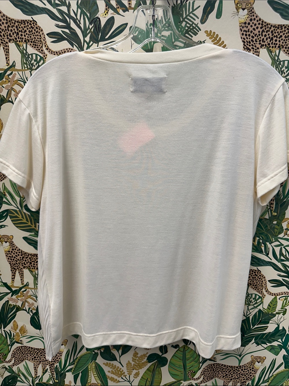 Cotelac Women's Cream Textured Short-Sleeve Top XS - Picture 4 of 4